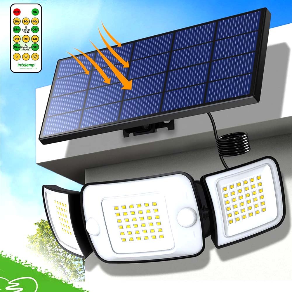 focos con placa solares